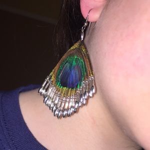 peacock earrings